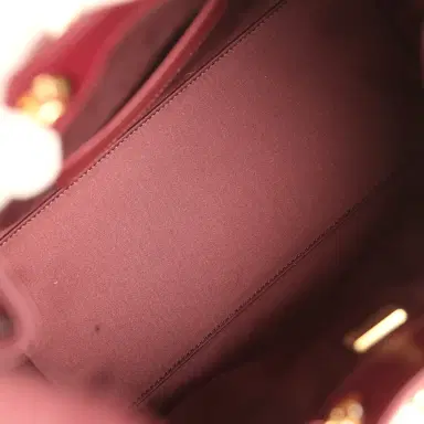 Chanel Chanel Small 25 Hobo Bag Dark Burgundy Shiny Caviar Gold Hardware | Thumbnail 8