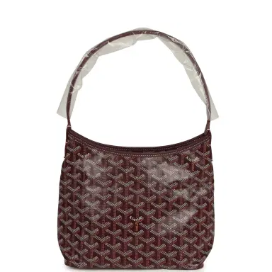 goyard Goyard Goyardine Burgundy Boheme Mini Hobo Bag Palladium Hardware | Thumbnail 4
