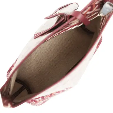 goyard Goyard Goyardine Burgundy Boheme Mini Hobo Bag Palladium Hardware | Thumbnail 8