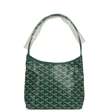 goyard Goyard Goyardine Green Boheme Mini Hobo Bag Palladium Hardware | Thumbnail 4