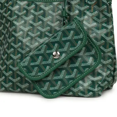 goyard Goyard Goyardine Green Boheme Mini Hobo Bag Palladium Hardware | Thumbnail 7
