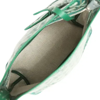 goyard Goyard Goyardine Green Boheme Mini Hobo Bag Palladium Hardware | Thumbnail 8