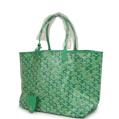 goyard Goyard Goyardine Meadow Green Saint Louis PM Tote Palladium Hardware | Thumbnail 5 goyard Goyard Goyardine Meadow Green Saint Louis PM Tote Palladium Hardware | Thumbnail 5