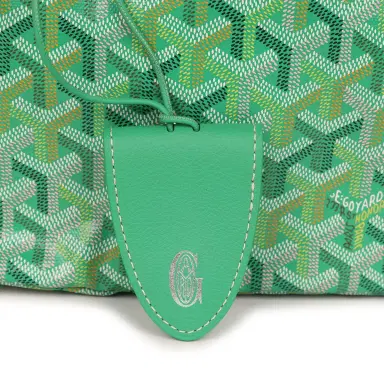 goyard Goyard Goyardine Meadow Green Saint Louis PM Tote Palladium Hardware | Thumbnail 7 goyard Goyard Goyardine Meadow Green Saint Louis PM Tote Palladium Hardware | Thumbnail 7