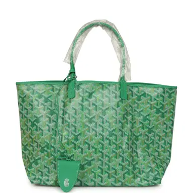 goyard Goyard Goyardine Meadow Green Saint Louis PM Tote Palladium Hardware | Thumbnail 1 goyard Goyard Goyardine Meadow Green Saint Louis PM Tote Palladium Hardware | Thumbnail 1