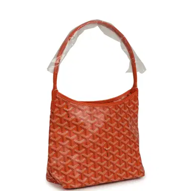 goyard Goyard Goyardine Orange Boheme Mini Hobo Bag Palladium Hardware | Thumbnail 2 goyard Goyard Goyardine Orange Boheme Mini Hobo Bag Palladium Hardware | Thumbnail 2