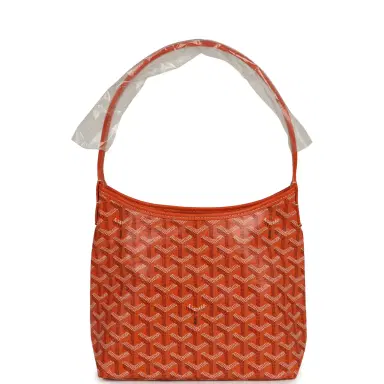 goyard Goyard Goyardine Orange Boheme Mini Hobo Bag Palladium Hardware | Thumbnail 4 goyard Goyard Goyardine Orange Boheme Mini Hobo Bag Palladium Hardware | Thumbnail 4