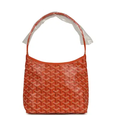 goyard Goyard Goyardine Orange Boheme Mini Hobo Bag Palladium Hardware | Thumbnail 1 goyard Goyard Goyardine Orange Boheme Mini Hobo Bag Palladium Hardware | Thumbnail 1