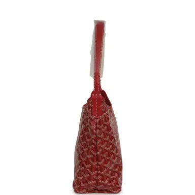 goyard Goyard Goyardine Red Boheme Mini Hobo Bag Palladium Hardware | Thumbnail 3 goyard Goyard Goyardine Red Boheme Mini Hobo Bag Palladium Hardware | Thumbnail 3