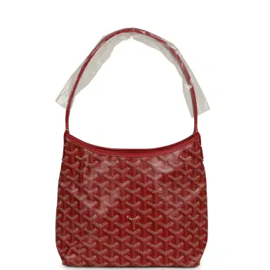 goyard Goyard Goyardine Red Boheme Mini Hobo Bag Palladium Hardware | Thumbnail 4 goyard Goyard Goyardine Red Boheme Mini Hobo Bag Palladium Hardware | Thumbnail 4