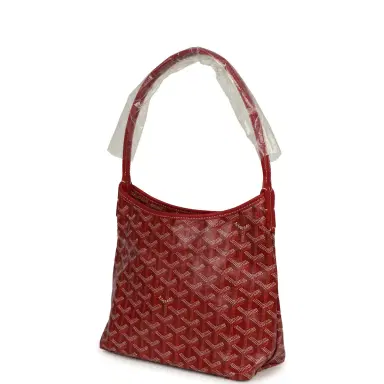 goyard Goyard Goyardine Red Boheme Mini Hobo Bag Palladium Hardware | Thumbnail 5 goyard Goyard Goyardine Red Boheme Mini Hobo Bag Palladium Hardware | Thumbnail 5