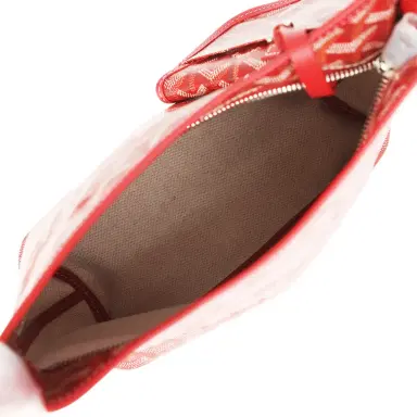 goyard Goyard Goyardine Red Boheme Mini Hobo Bag Palladium Hardware | Thumbnail 8 goyard Goyard Goyardine Red Boheme Mini Hobo Bag Palladium Hardware | Thumbnail 8