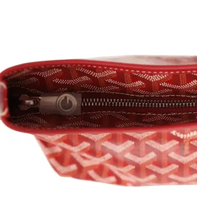 goyard Goyard Goyardine Red Boheme Mini Hobo Bag Palladium Hardware | Thumbnail 9 goyard Goyard Goyardine Red Boheme Mini Hobo Bag Palladium Hardware | Thumbnail 9