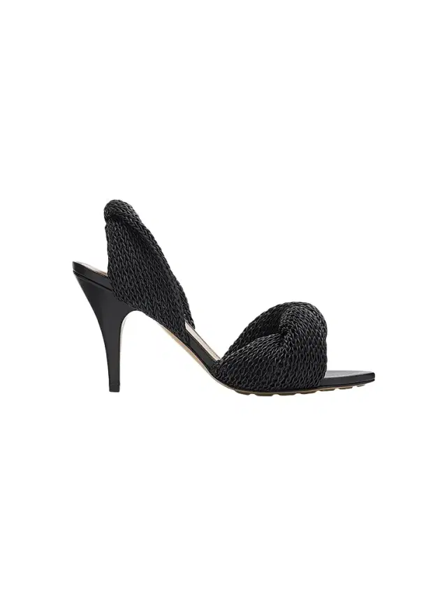 Bottega Veneta Women's Grace 90MM Leather Slingback Sandals - Black