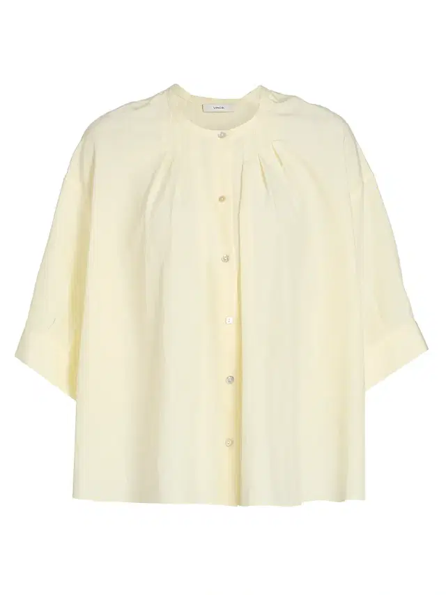 Vince Women's Gathered A-Line Shirt - Sun Petal