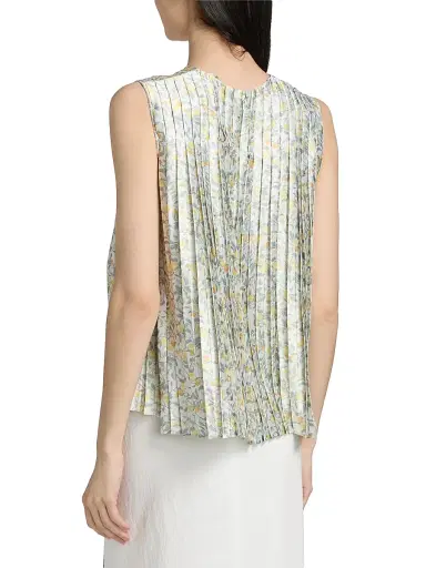 Vince Women's Citrine Bloom Pleated Top - Off White Sun - Size XXS | Thumbnail 5