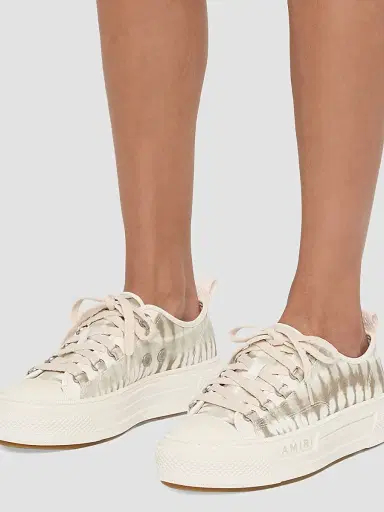 AMIRI Women's Tie-Dye Court Low-Top Sneakers - Alabaster - Size 5 | Thumbnail 6
