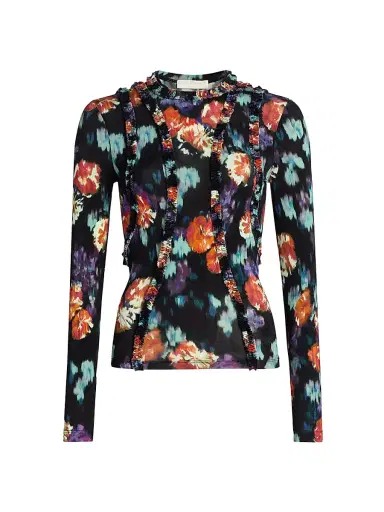 Ulla Johnson Women's Clover Floral Seamed Top | Thumbnail 1 Ulla Johnson Women's Clover Floral Seamed Top | Thumbnail 1