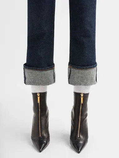Thom Browne Women's 90MM Wingtip Leather Booties | Thumbnail 2
