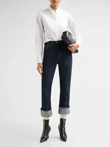 Thom Browne Women's 90MM Wingtip Leather Booties | Thumbnail 3