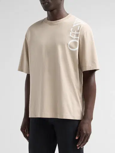 Off-White Men's Vertical Bookish Skate Logo T-Shirt - String - Size XXL | Thumbnail 4 Off-White Men's Vertical Bookish Skate Logo T-Shirt - String - Size XXL | Thumbnail 4