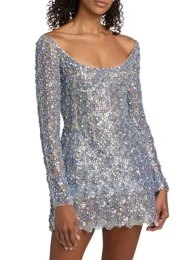 Oscar de la Renta Women's Embellished Sculpted Minidress | Thumbnail 3