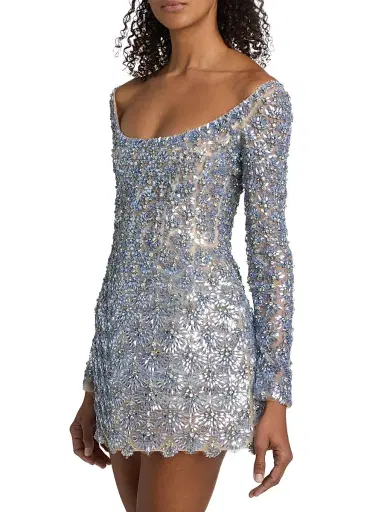 Oscar de la Renta Women's Embellished Sculpted Minidress | Thumbnail 4