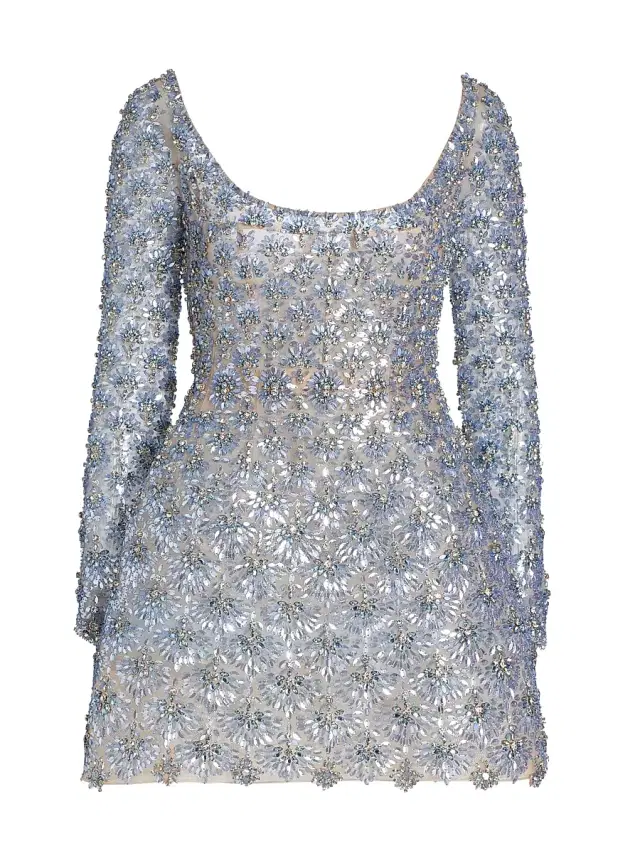 Oscar de la Renta Women's Embellished Sculpted Minidress - Twilight