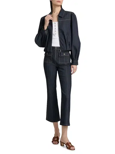 Cinq à Sept Women's Stella Denim Jacket - Indigo - Size XL | Thumbnail 2