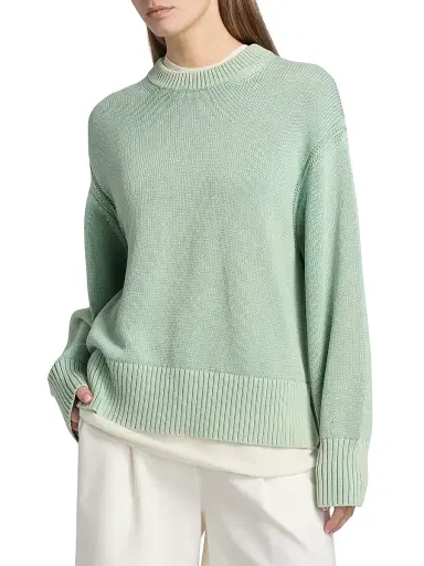Guest In Residence Women's Sunwash Cotton-Cashmere Crewneck Sweater | Thumbnail 3 Guest In Residence Women's Sunwash Cotton-Cashmere Crewneck Sweater | Thumbnail 3