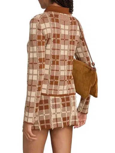 Guest In Residence Women's Fringe Plaid Silk-Linen Shirt | Thumbnail 5 Guest In Residence Women's Fringe Plaid Silk-Linen Shirt | Thumbnail 5
