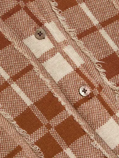 Guest In Residence Women's Fringe Plaid Silk-Linen Shirt | Thumbnail 7 Guest In Residence Women's Fringe Plaid Silk-Linen Shirt | Thumbnail 7