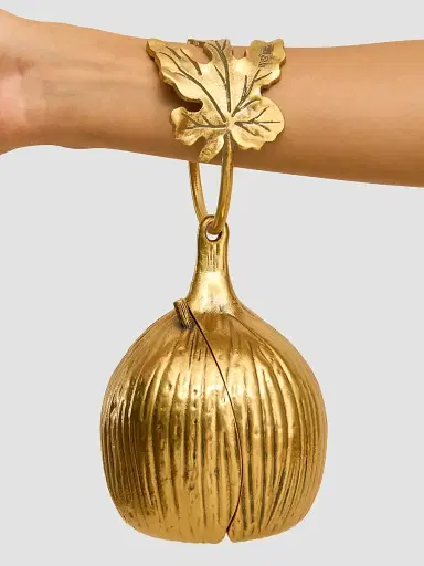 Cult Gaia Women's Fico Sculptural Fig Wristlet - Antique Brass | Thumbnail 2