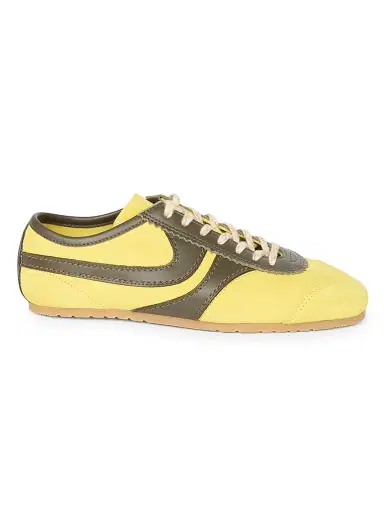 Dries Van Noten Women's Suede & Leather Low-Top Sneakers - Yellow - Size 11 | Thumbnail 1 Dries Van Noten Women's Suede & Leather Low-Top Sneakers - Yellow - Size 11 | Thumbnail 1