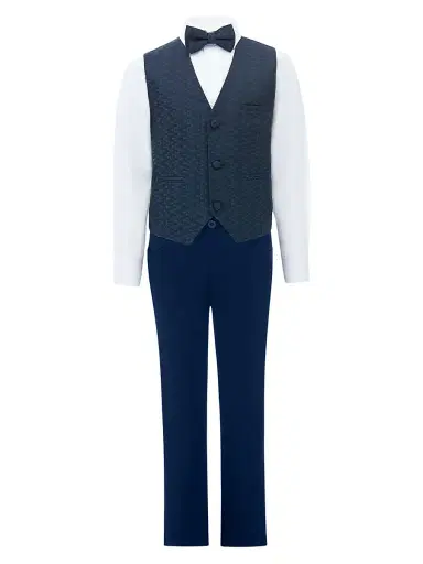 Moustache Little Boy's & Boy's Ezio Vest Outfit - Navy - Size 14 | Thumbnail 1