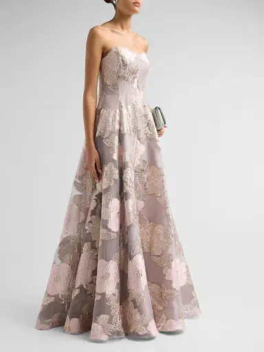 Rene Ruiz Collection Women's Floral Fil Coupe Sweetheart Ball Gown | Thumbnail 4
