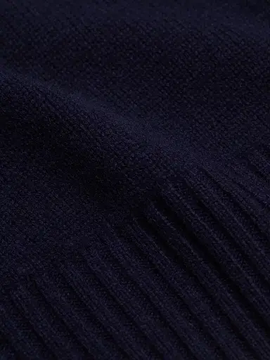 Toccin Women's Elsie Wool-Cashmere Short-Sleeve Sweater - Navy | Thumbnail 7