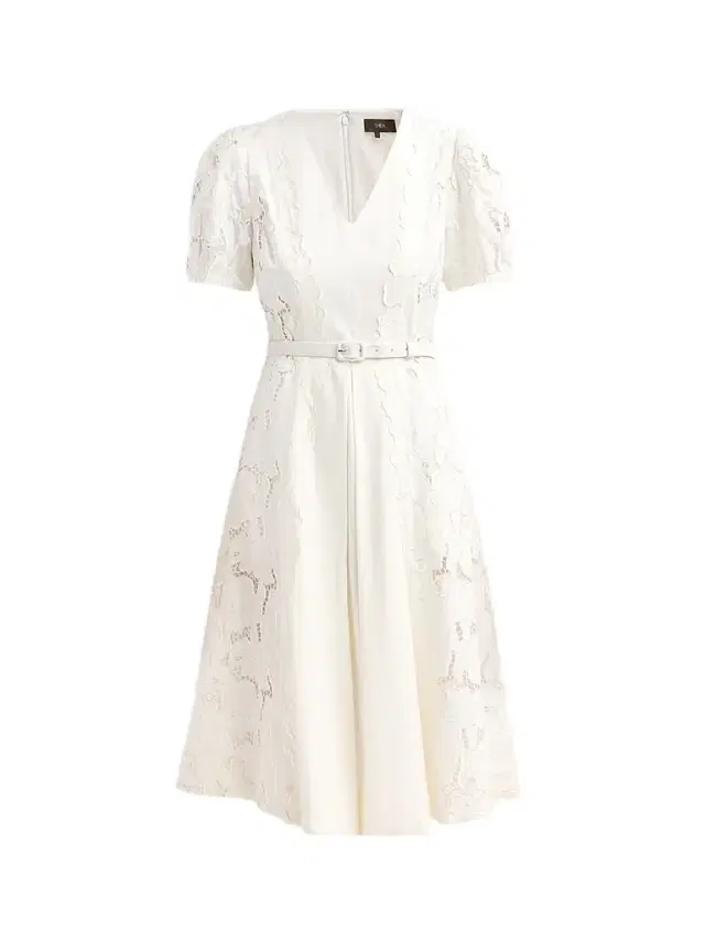 Theia Women's Amal Floral-Embroidered Midi Dress - White