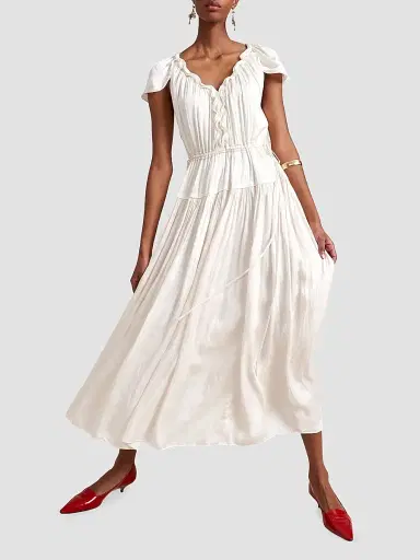 La Ligne Women's Sienna Dress - Ivory - Size XL | Thumbnail 5
