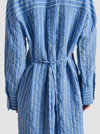 La Ligne Women's Tangier Dress - Chambray Stripe - Size XL | Thumbnail 5