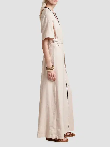 La Ligne Women's Wrap Dress - Sand - Size XL | Thumbnail 2