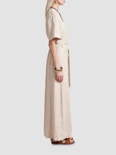 La Ligne Women's Wrap Dress - Sand - Size XL | Thumbnail 3