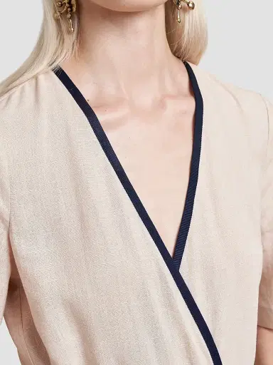 La Ligne Women's Wrap Dress - Sand - Size XL | Thumbnail 5