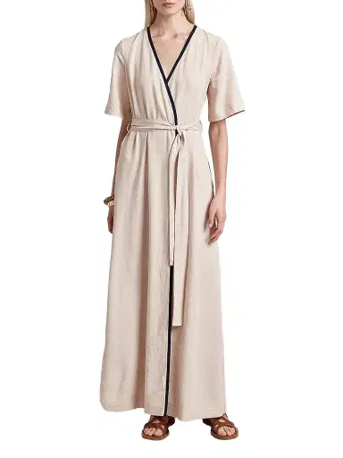 La Ligne Women's Wrap Dress - Sand - Size XL | Thumbnail 1