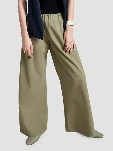 La Ligne Women's Cotton Colby Pants - Olive - Size XL | Thumbnail 2