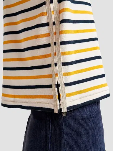 La Ligne Women's Short Breton T-Shirt - Ecru Multi | Thumbnail 5