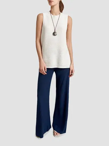 La Ligne Women's Linen Colby Pants - Midnight - Size XL | Thumbnail 2