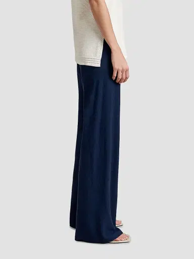 La Ligne Women's Linen Colby Pants - Midnight - Size XL | Thumbnail 3