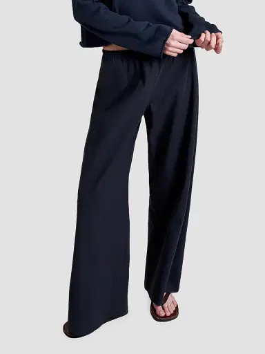La Ligne Women's Cotton Colby Pants - Navy - Size XL | Thumbnail 2
