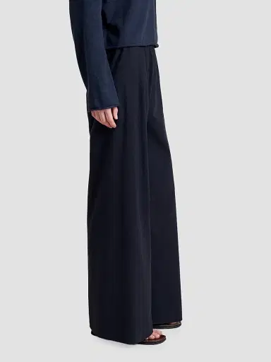 La Ligne Women's Cotton Colby Pants - Navy - Size XL | Thumbnail 3